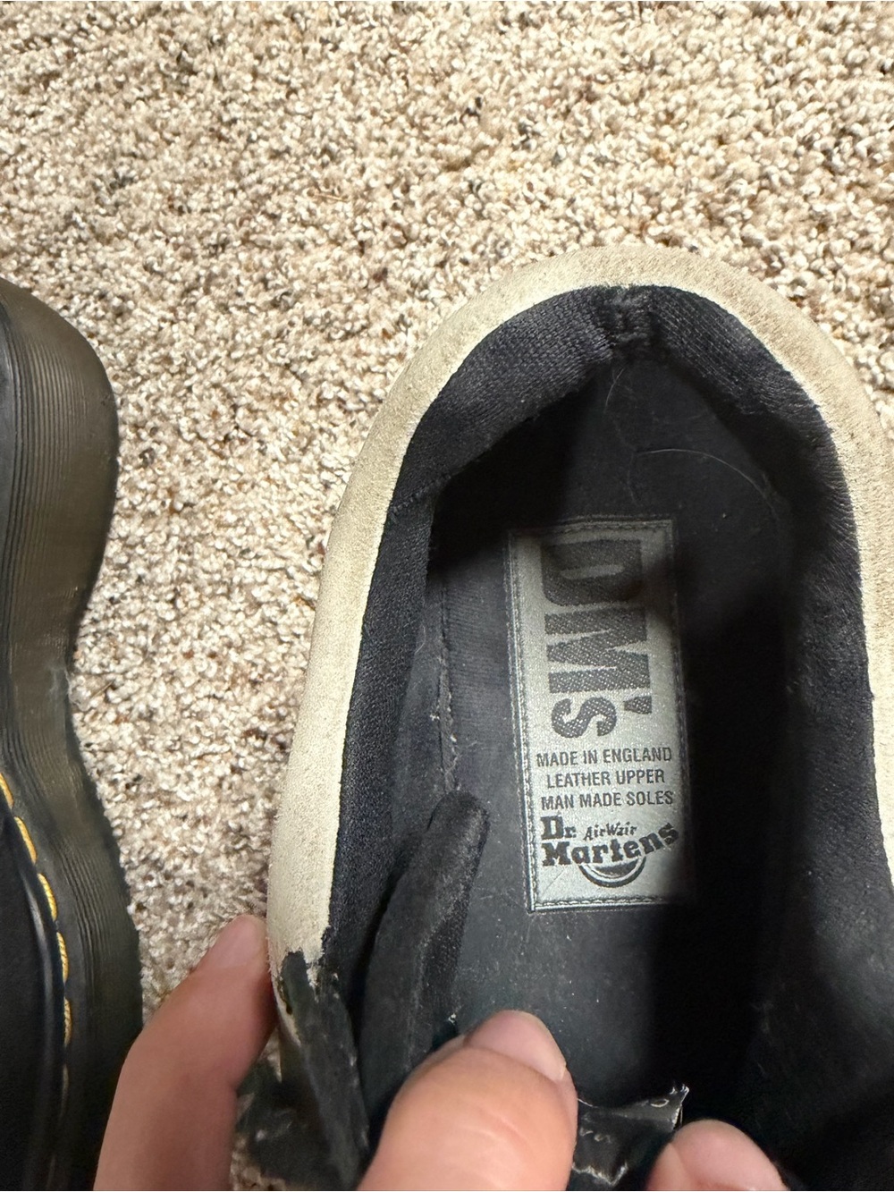 Dr. Martens Black and Tan Leather Low-Top shoes